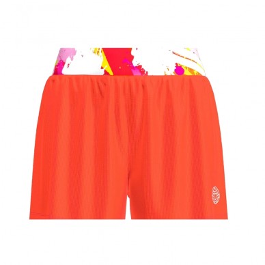 Short Bidi Badu Wild Arts Printed 2IN1 blanco rosa