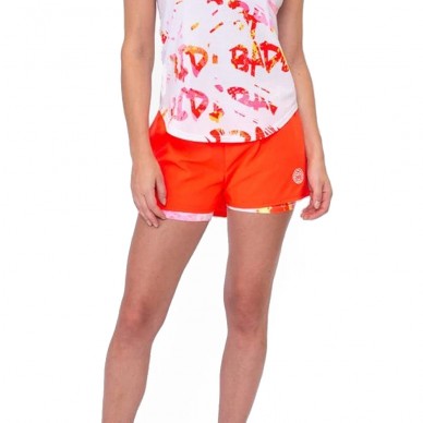 Short Bidi Badu Wild Arts Printed 2IN1 blanco rosa