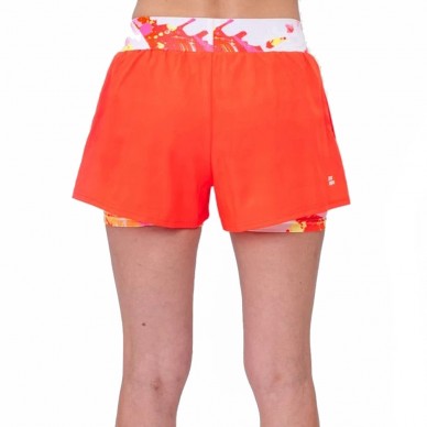Short Bidi Badu Wild Arts Printed 2IN1 blanco rosa