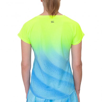 Camiseta Bidi Badu Beach Spirit Capsleeve amarilla azul