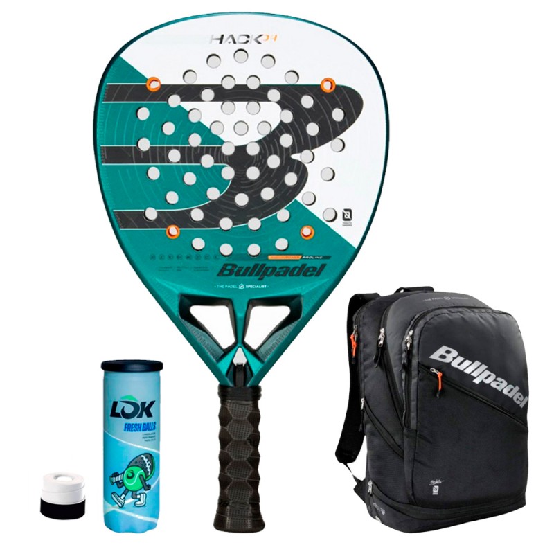 Pack Bullpadel Hack 04 2025 + Mochila + Pelotas