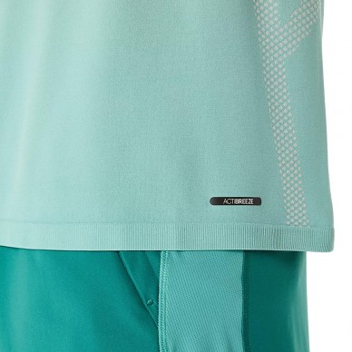 Camiseta Asics Seamless SS Top blanca verde