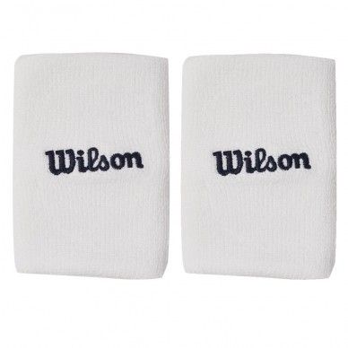 Muñequeras Wilson U Wide Terry blancas