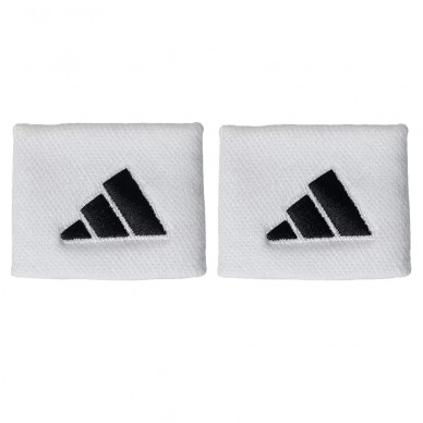 Muñequeras Adidas S blancas logo negro