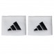 Muñequeras Adidas S blancas logo negro