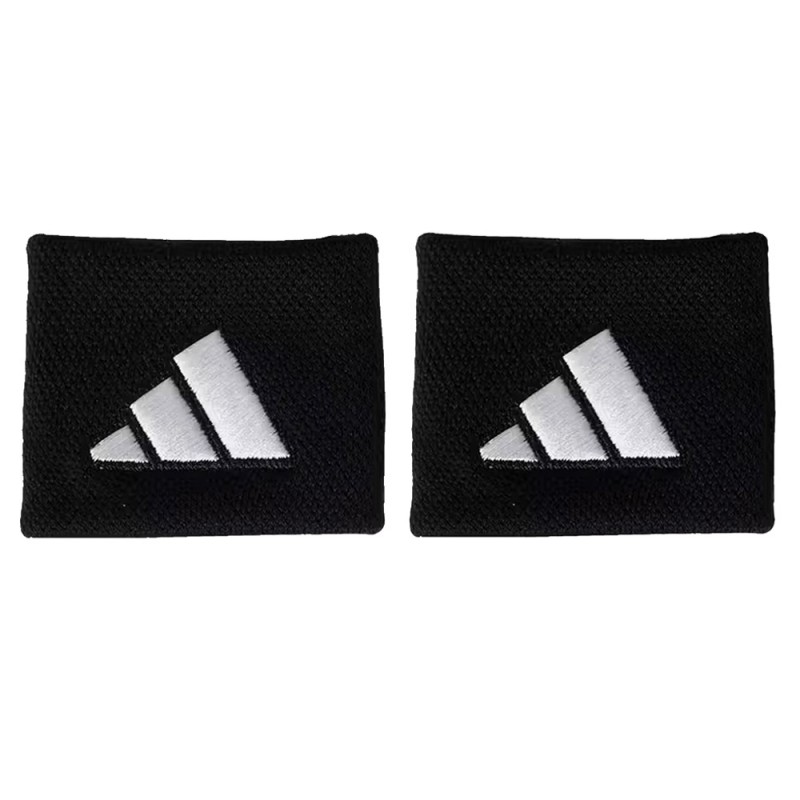 Muñequeras Adidas S negras logo blanco Muñequeras Adidas S negras logo blanco
