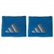 Muñequeras Adidas S azules logo gris