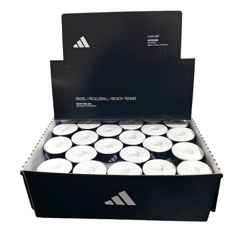 Cubo Overgrip Adidas Tacky 45 uds blanco microperforado