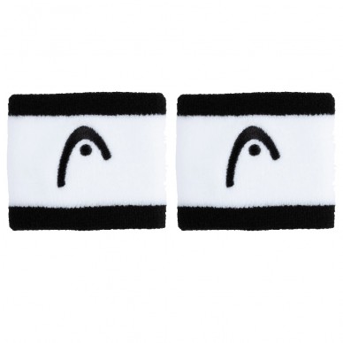 Muñequeras Head Striped 2.5 negras blancas