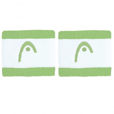 Muñequeras Head Striped 2.5 verdes blancas