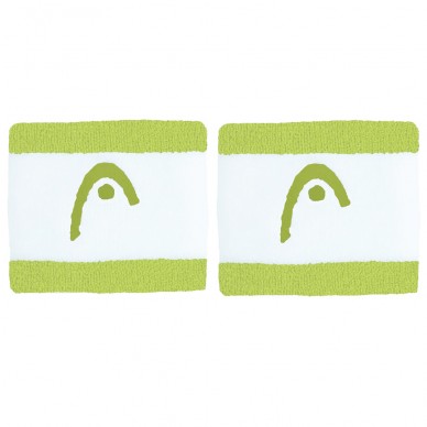 Muñequeras Head Striped 2.5 lima blancas