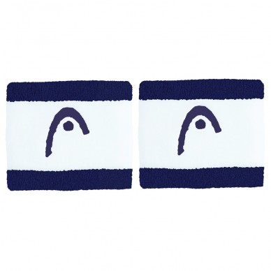 Muñequeras Head Striped 2.5 azules blancas