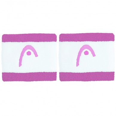 Muñequeras Head Striped 2.5 rosas blancas