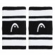 Muñequeras Head Striped 5 negras blancas