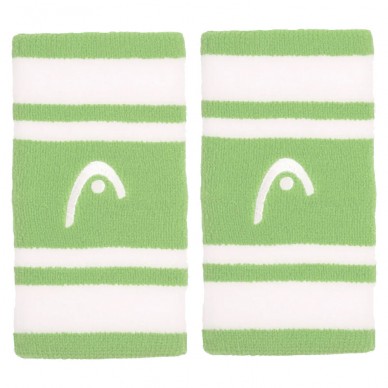 Muñequeras Head Striped 5 verdes blancas