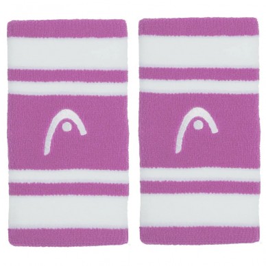 Muñequeras Head Striped 5 rosas blancas