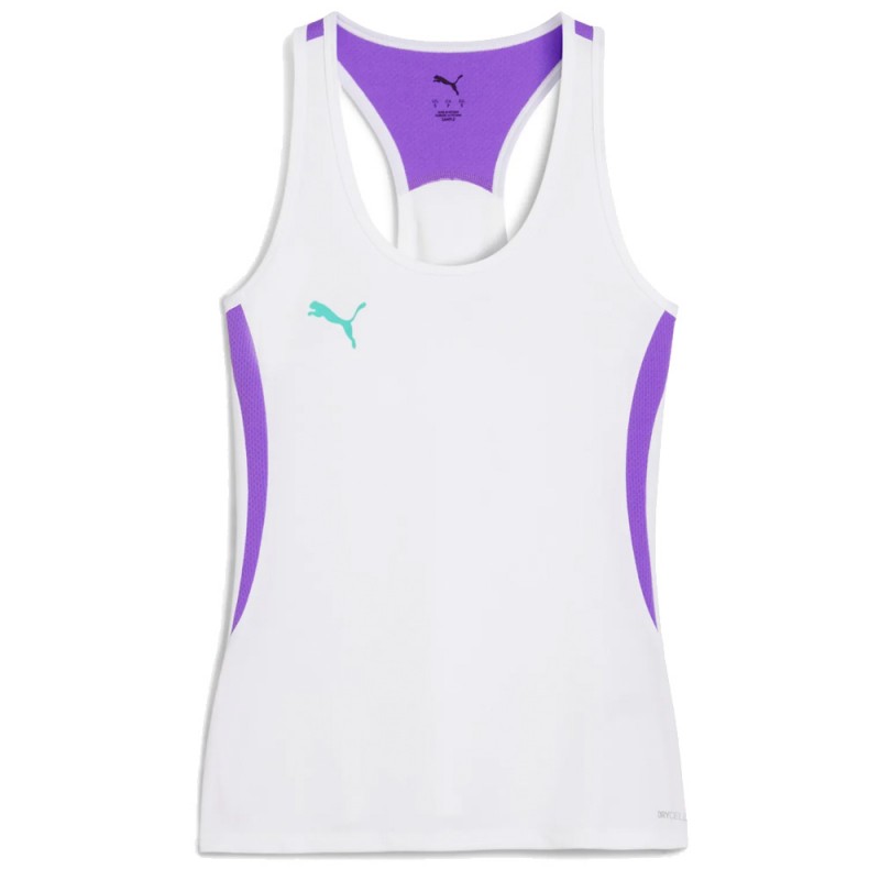 Camiseta Puma Individual Padel Tank blanca lila