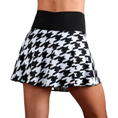 Falda Endless Lux II houndstooth negra
