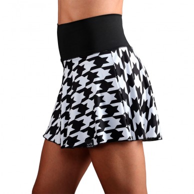 Falda Endless Lux II houndstooth negra