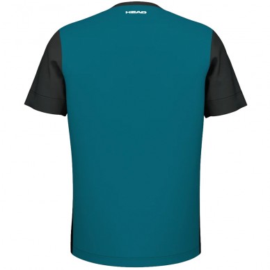 Camiseta Head Slice azul teal