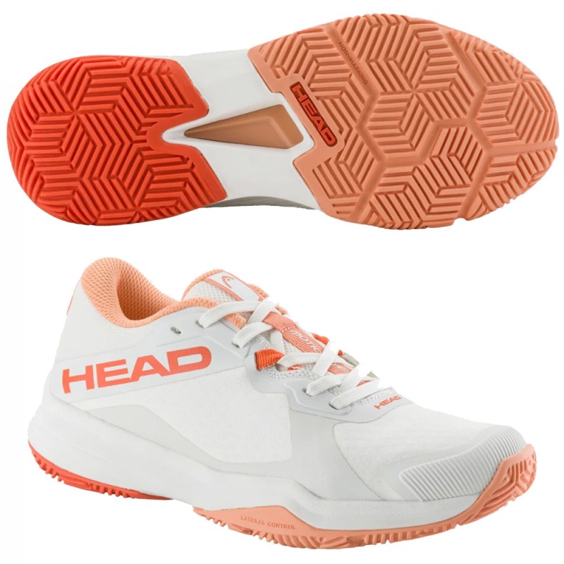 Zapatillas Head Motion Team Padel Woman white coral 2025 Zapatillas Head Motion Team Padel Woman white coral 2025