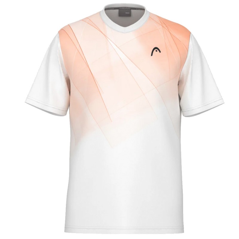 Camiseta Head Topspin blanca naranja