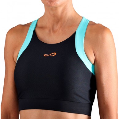 Camiseta Endless Top Crop negra azul