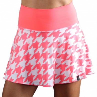 Falda Endless Lux II houndstooth rosa