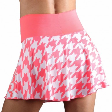 Falda Endless Lux II houndstooth rosa