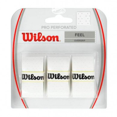 Overgrips Wilson Feel Microperforados Blancos