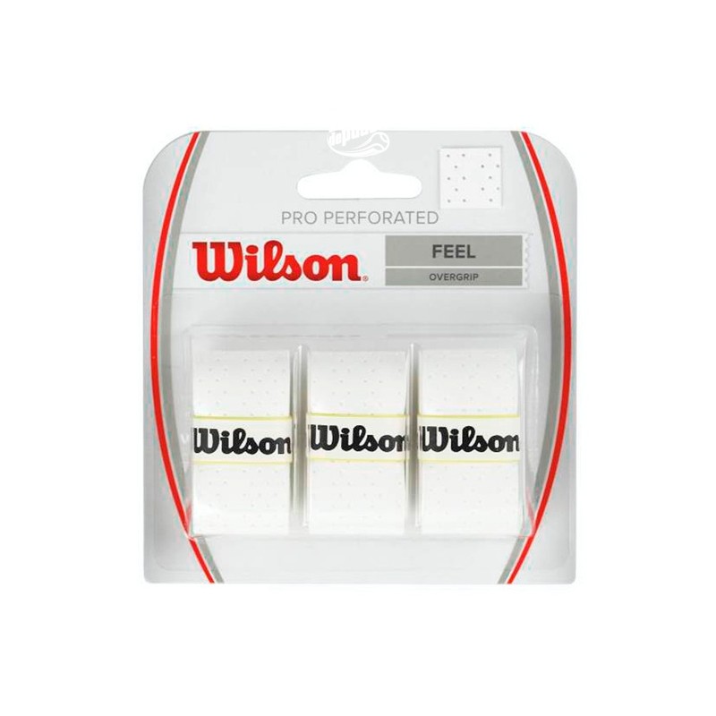 Overgrips Wilson Feel Microperforados Blancos