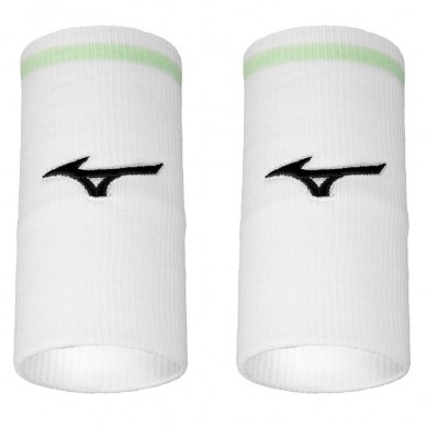 Muñequeras Mizuno Long W/Line white mint
