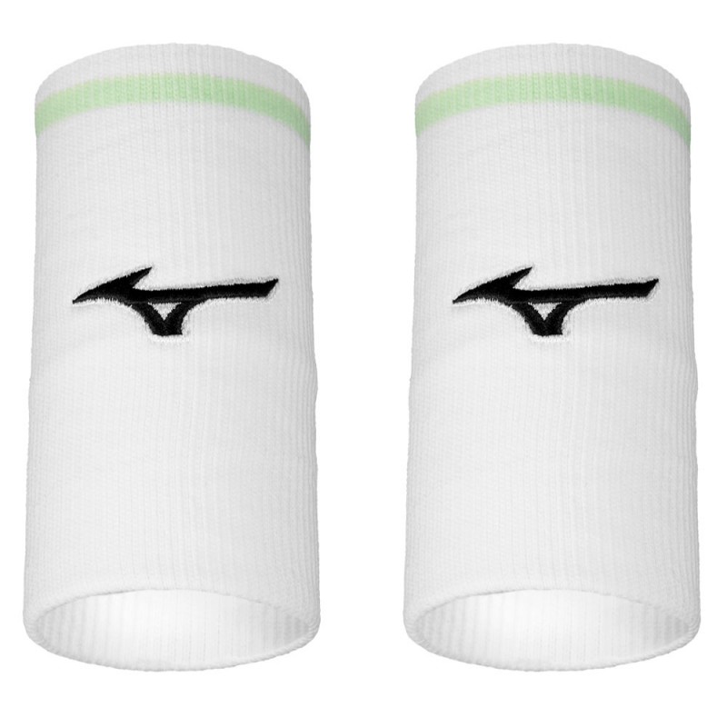 Muñequeras Mizuno Long W/Line white mint