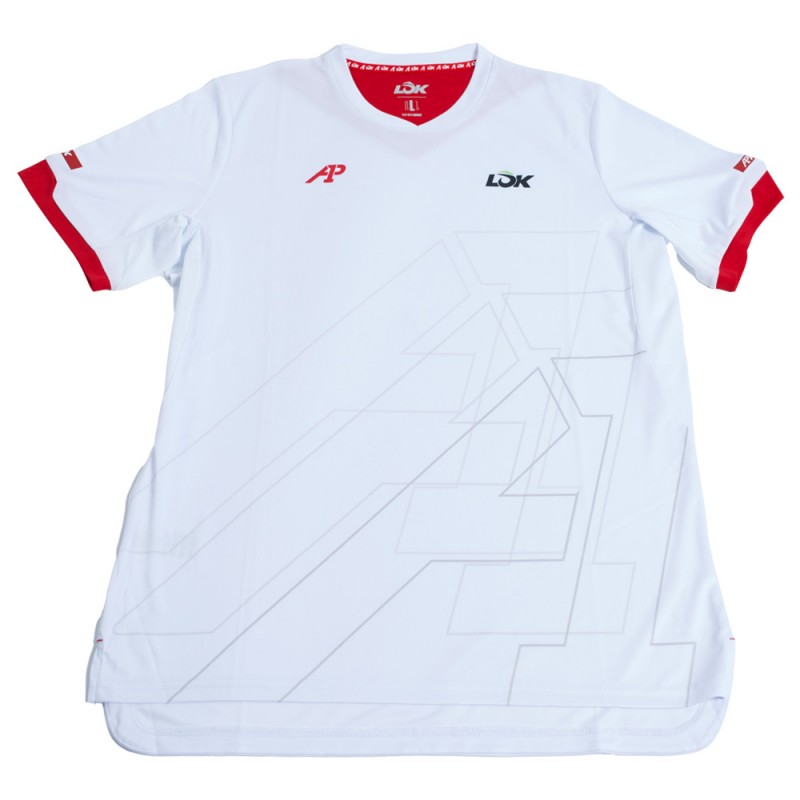 Camiseta Lok Pikes A1Padel blanca Camiseta Lok Pikes A1Padel blanca