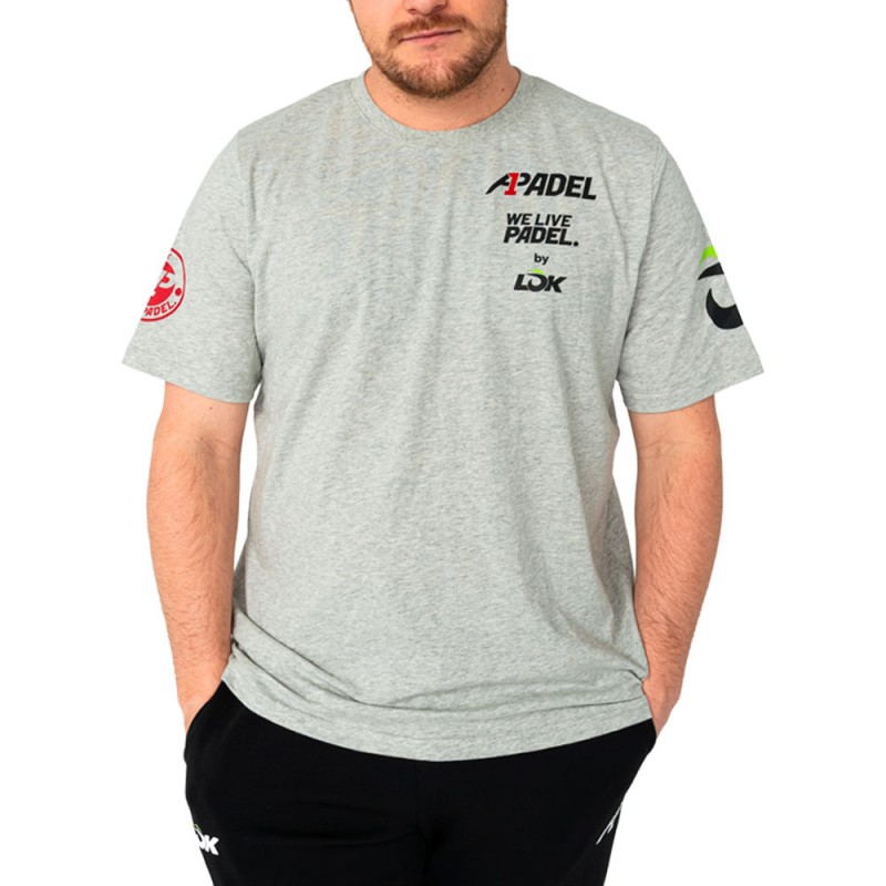 Camiseta Lok Bridger A1Padel gris claro