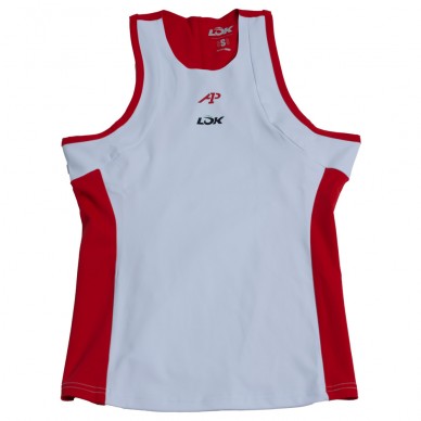 Camiseta Lok Elk A1Padel blanca roja
