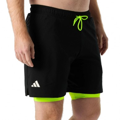 Short Adidas Club 2IN1 negro amarillo