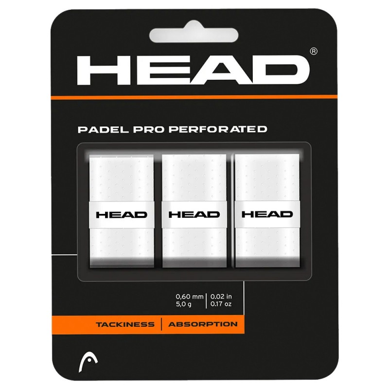 Overgrips Head Padel Pro Perforados 3 Pack blancos
