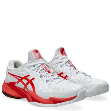 Zapatillas Asics Court FF3 Novak Clay white electric red 2025