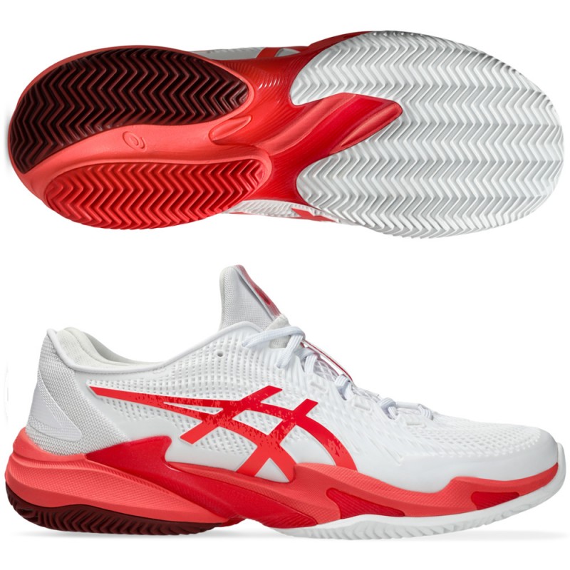 Zapatillas Asics Court FF3 Novak Clay white electric red 2025 Zapatillas Asics Court FF3 Novak Clay white electric red 2025