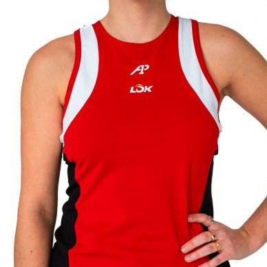 Camiseta Lok Elk A1Padel roja blanca negra