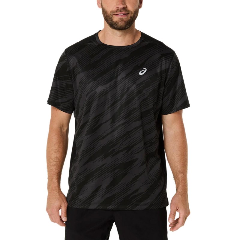 Camiseta Asics Core All over Print SS Top negra Camiseta Asics Core All over Print SS Top negra