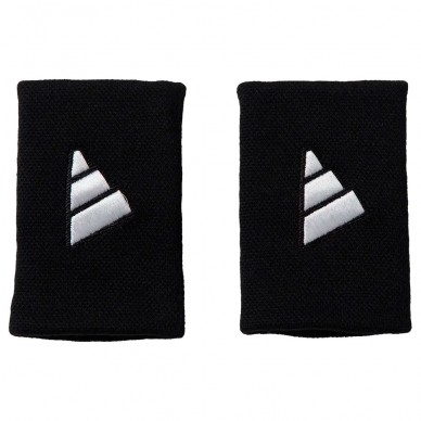 Muñequeras Adidas L negras logo blanco