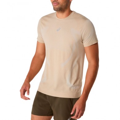 Camiseta Asics Seamless SS Top blanco roto