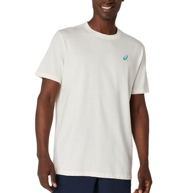 Camiseta Asics Court Graphics SS Top crema