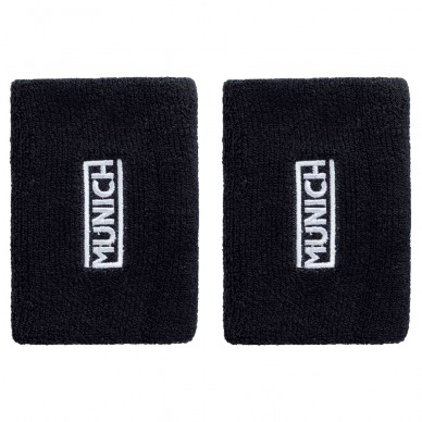 Muñequeras Munich Logo Brand negras