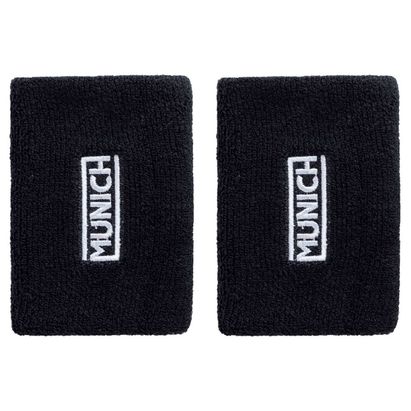 Muñequeras Munich Logo Brand negras