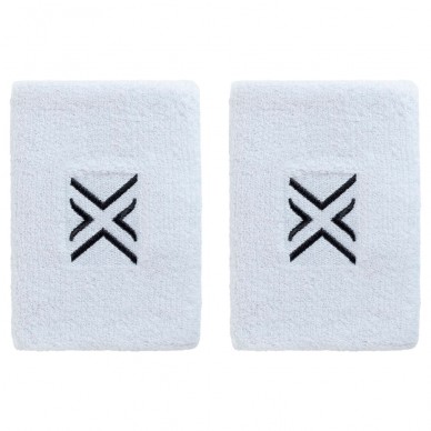 Muñequeras Munich X Logo blancas