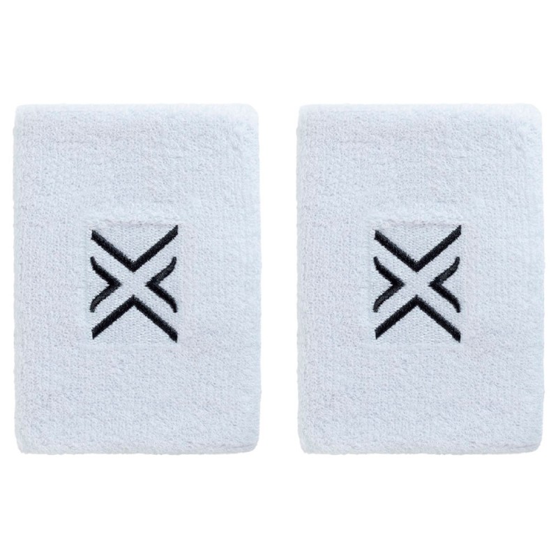 Muñequeras Munich X Logo blancas