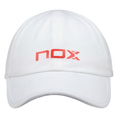 Gorra Nox Cap blanca logo rojo